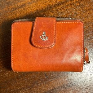 VNTG Harbour 2nd Isidora leather bifold wallet in a cognac